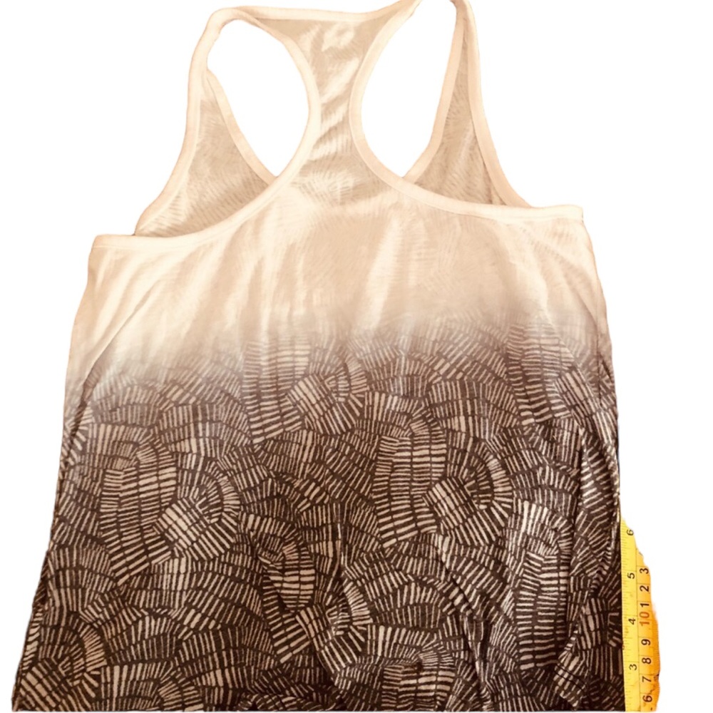 Nike Dri Fit size small white & gray print racerback tank